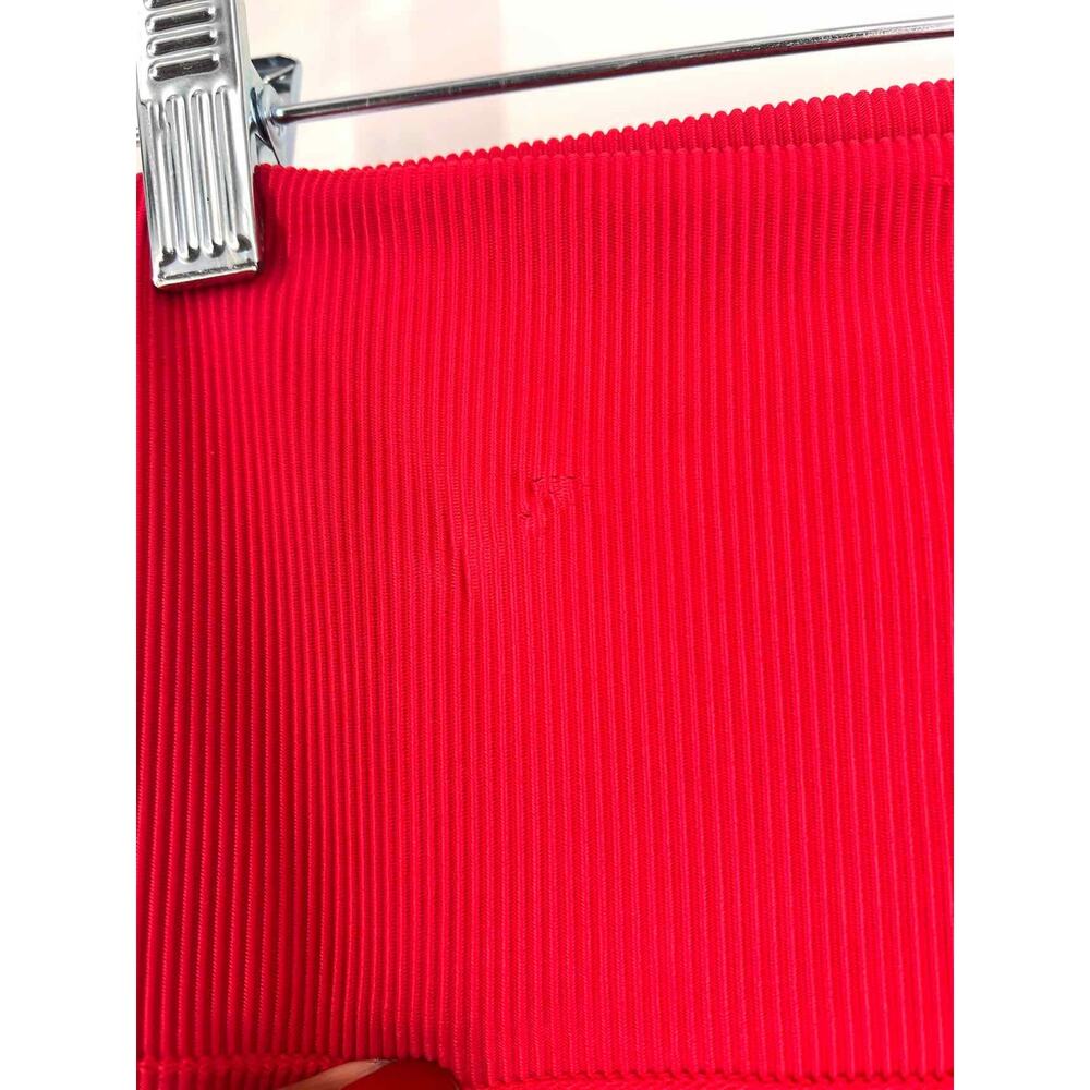 Beach Riot Size S Red Ribbed Stretch Designer Activewear Set - Picture 5 of 6